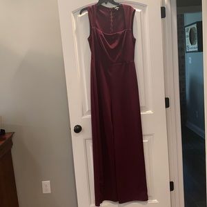 Lulus burgundy jumpsuit